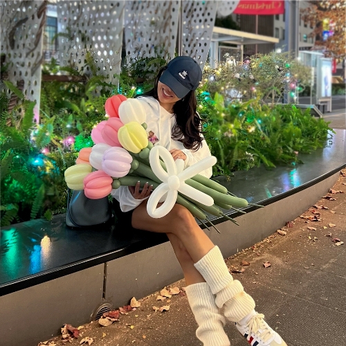 pastel cutie balloon bouquet(M)[7]
