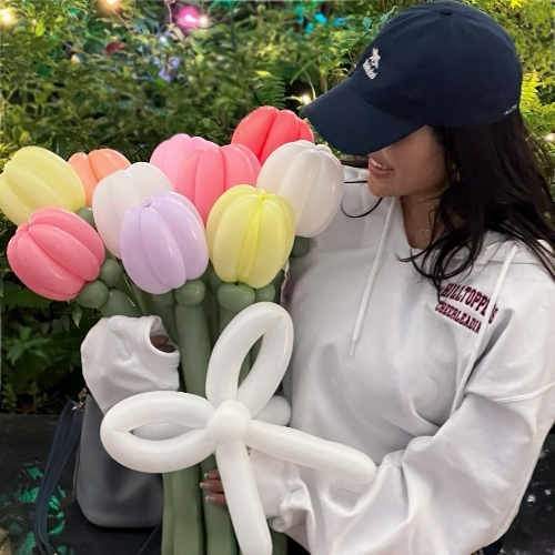 pastel cutie balloon bouquet(M)[6]