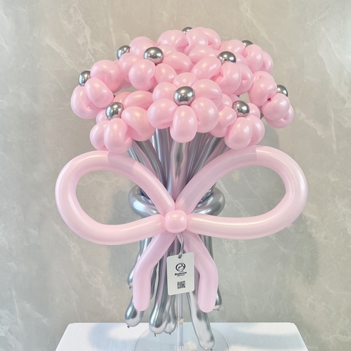 pink×silver balloon bouquet(M)[1]