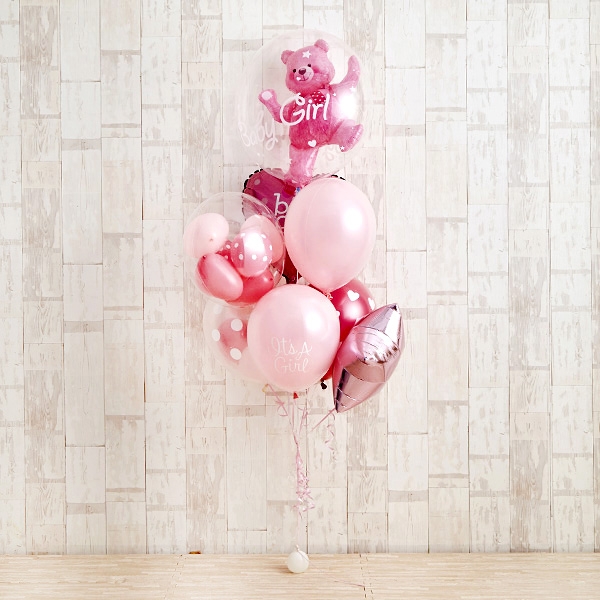 Floting Bear Pink Baby Shower[2]