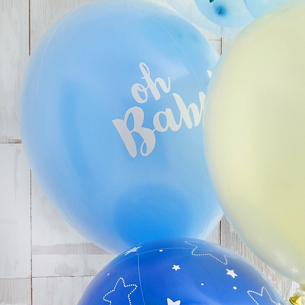 BABYバルーンでお祝いするBlue Baby Shower[5]