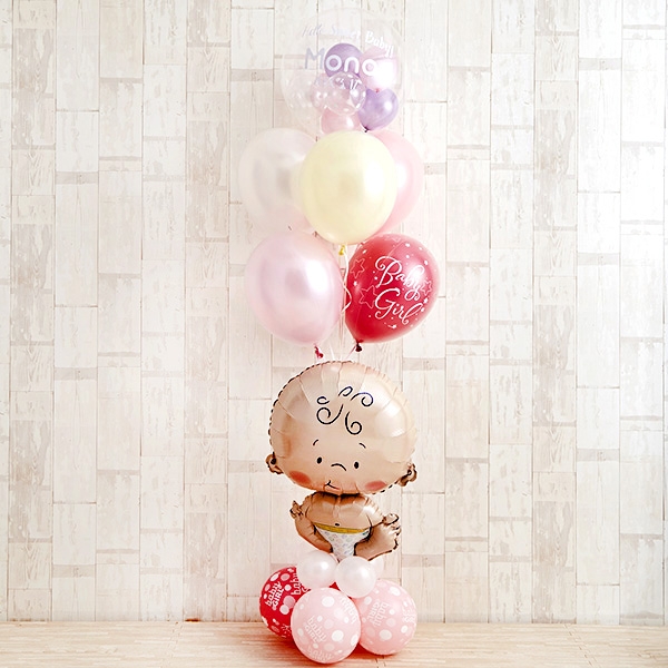 BABYバルーンでお祝いするPink Baby Shower[9]